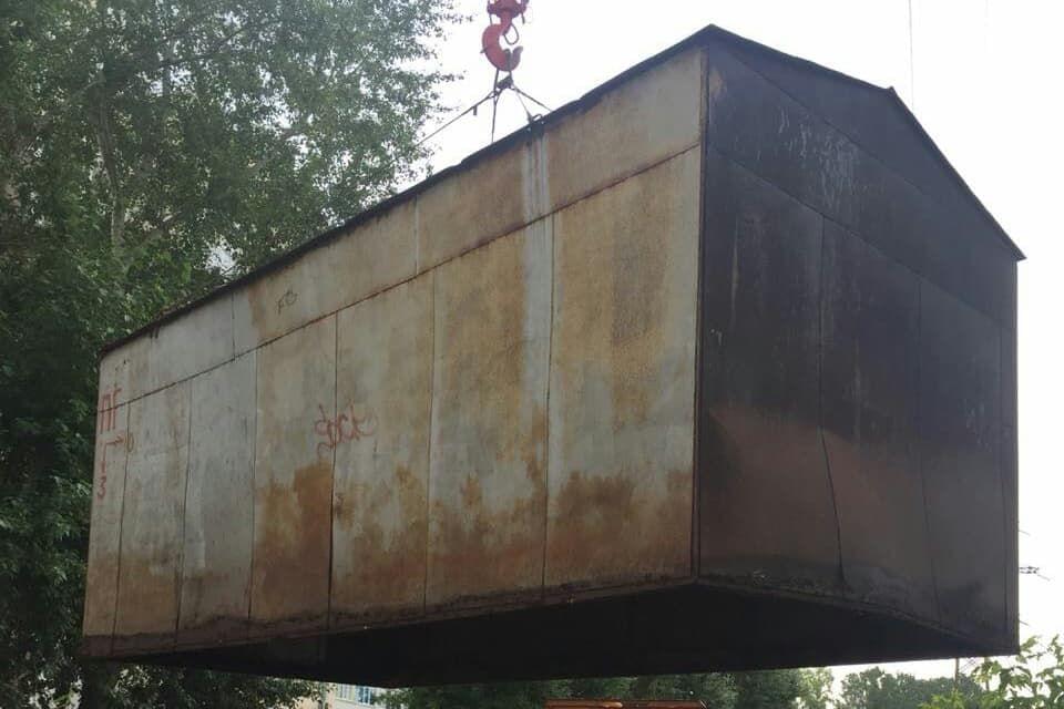 Демонтаж железного гаража в Москве