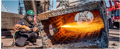 Резка металлоконструкции