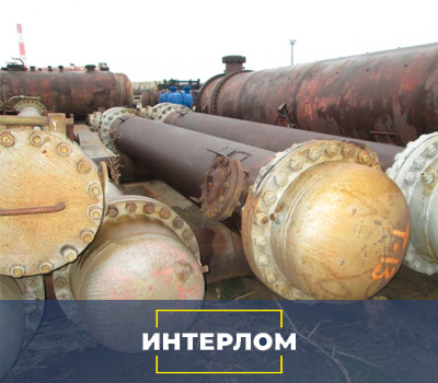 Теплообменник во время демонтажа